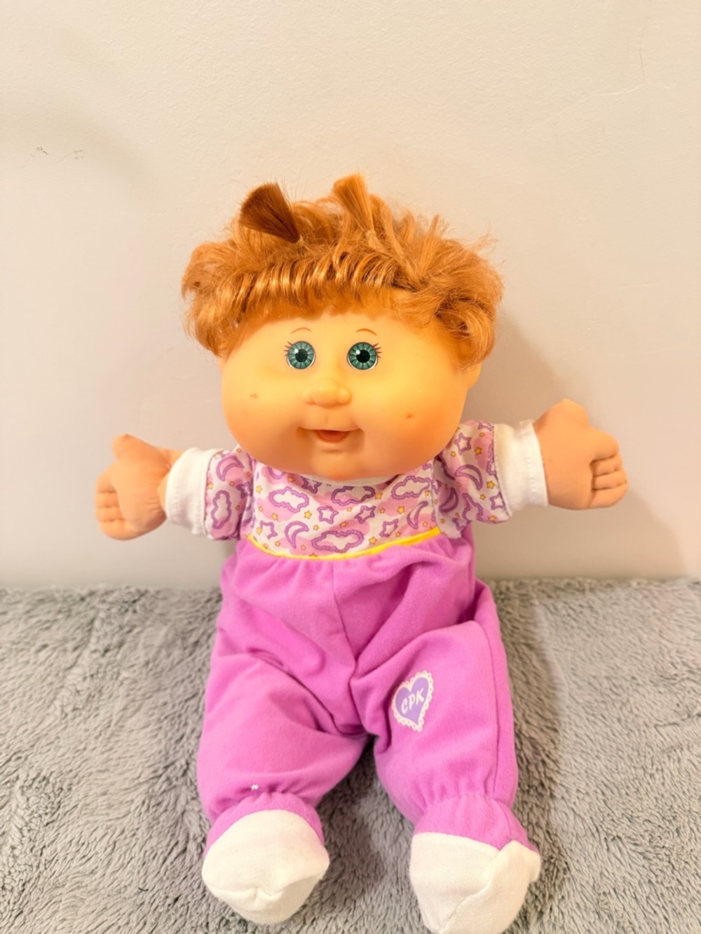 Cabbage Patch Kids Purple Plush Doll with Orange Hair